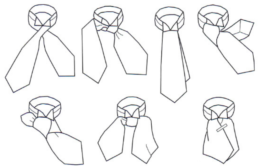 How to tie a plastron tie