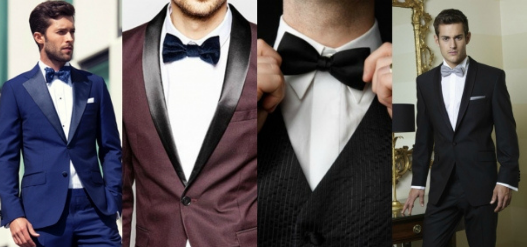 Bow tie combined with a suit
