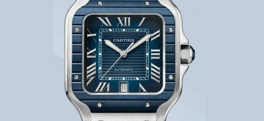 НЕскучная классика - Santos De Cartier в новой синей версии.. Как сделать спортивные часы из костюмных