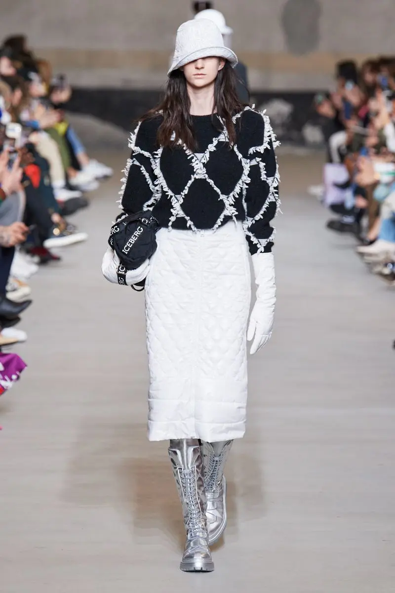 Модная стеганая юбка осень-зима из коллекции Iceberg