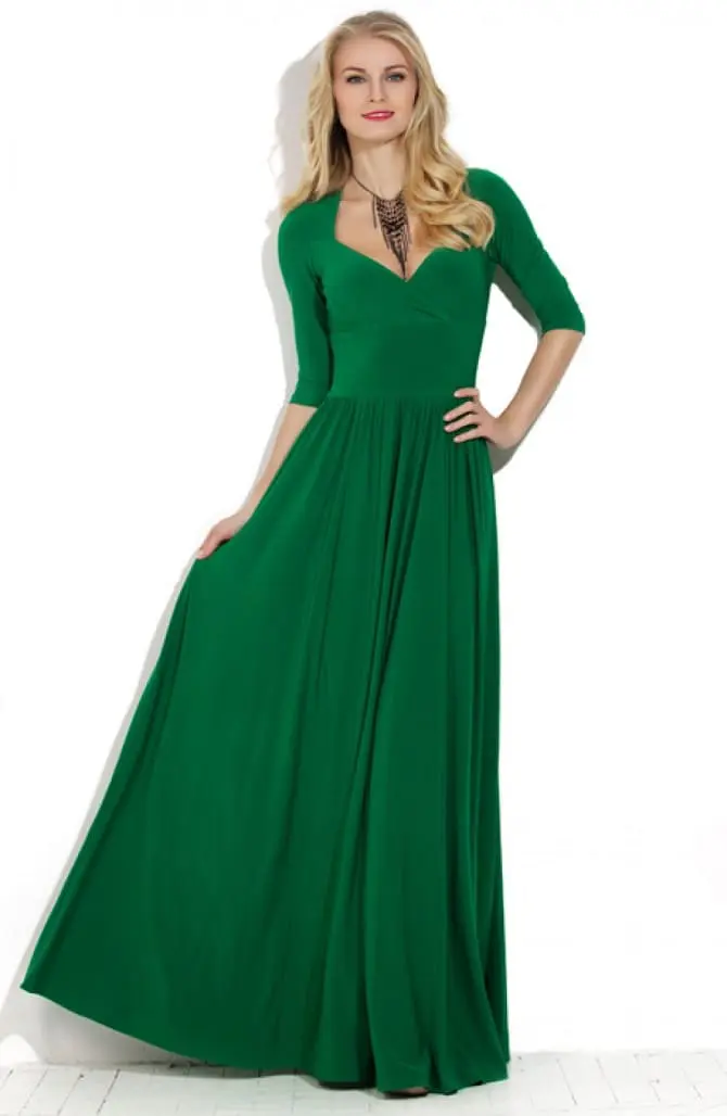 Как носить зеленые платья: модные и необычные образы 2