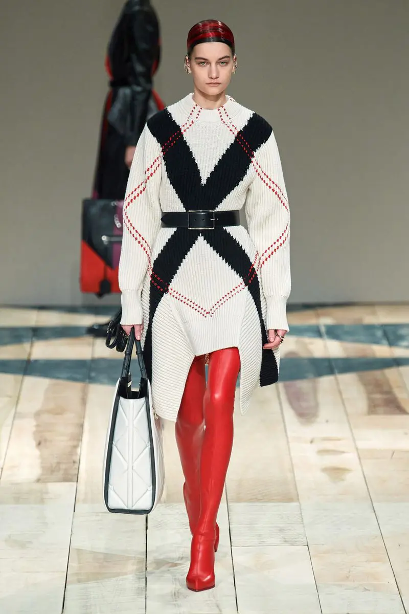 Модное платье-джемпер осень-зима из коллекции Alexander McQueen