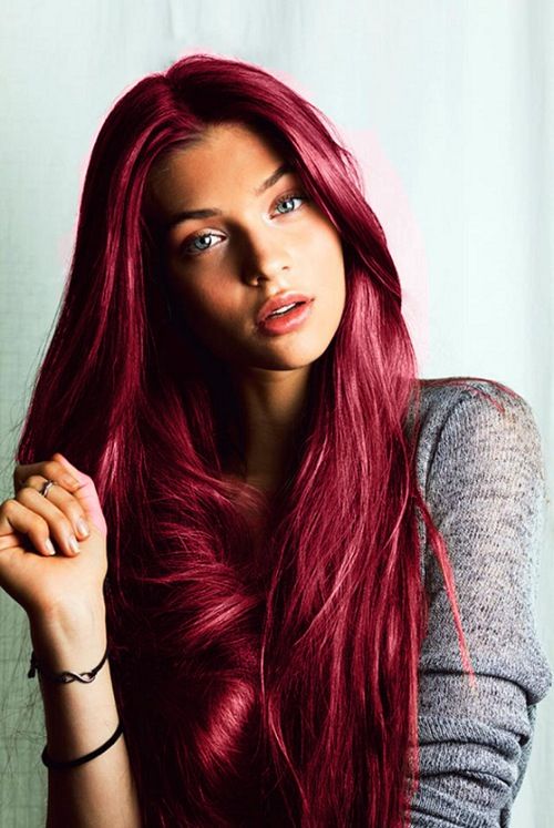red1 - Бордовый цвет волос: оттенки, фото, краска, как покраситься