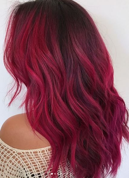 red2 - Бордовый цвет волос: оттенки, фото, краска, как покраситься