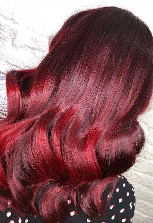 red5 - Бордовый цвет волос: оттенки, фото, краска, как покраситься