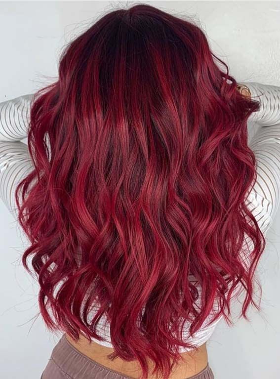 red6 - Бордовый цвет волос: оттенки, фото, краска, как покраситься