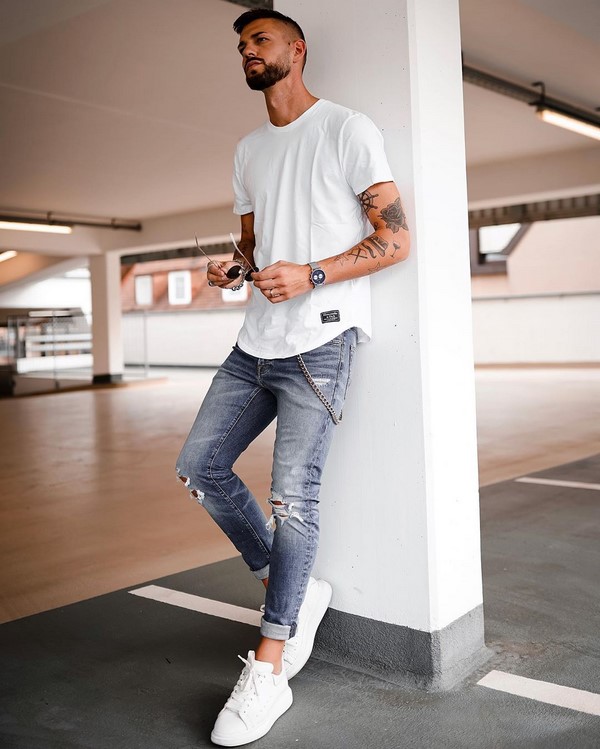 Модные мужские джинсы тренды. Фасоны. Идеи, с чем носить