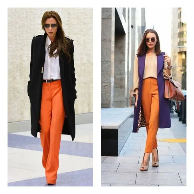 С чем носить яркие брюки ранней осенью: модные сочетания 9