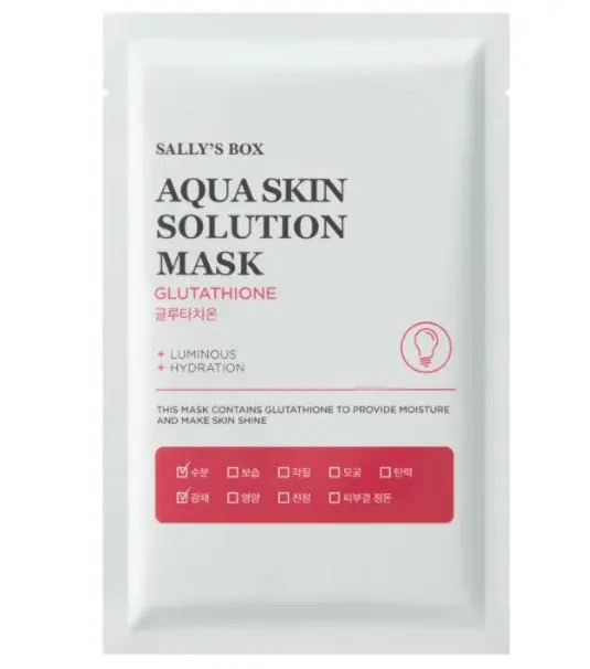 ТОП-1 в рейтинге тканевых масок Sally’s Box Aqua Skin Solution Mask Glutathione
