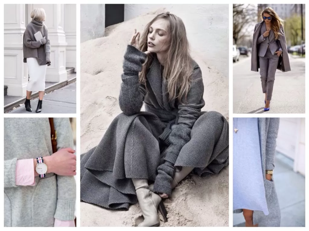 Eleganti sfumature di grigio e loro combinazioni nell'abbigliamento ...